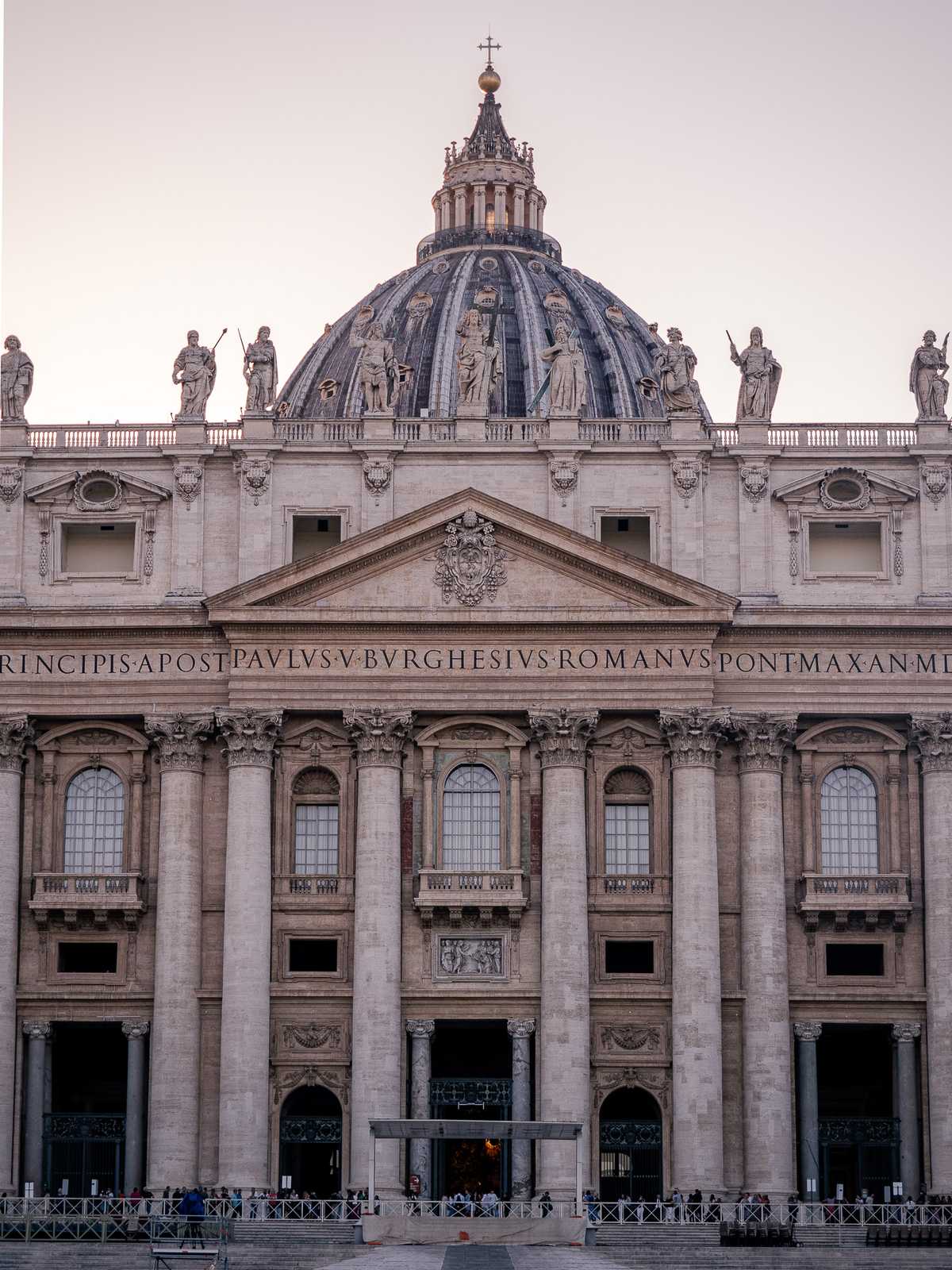 A historic front of church in Rome