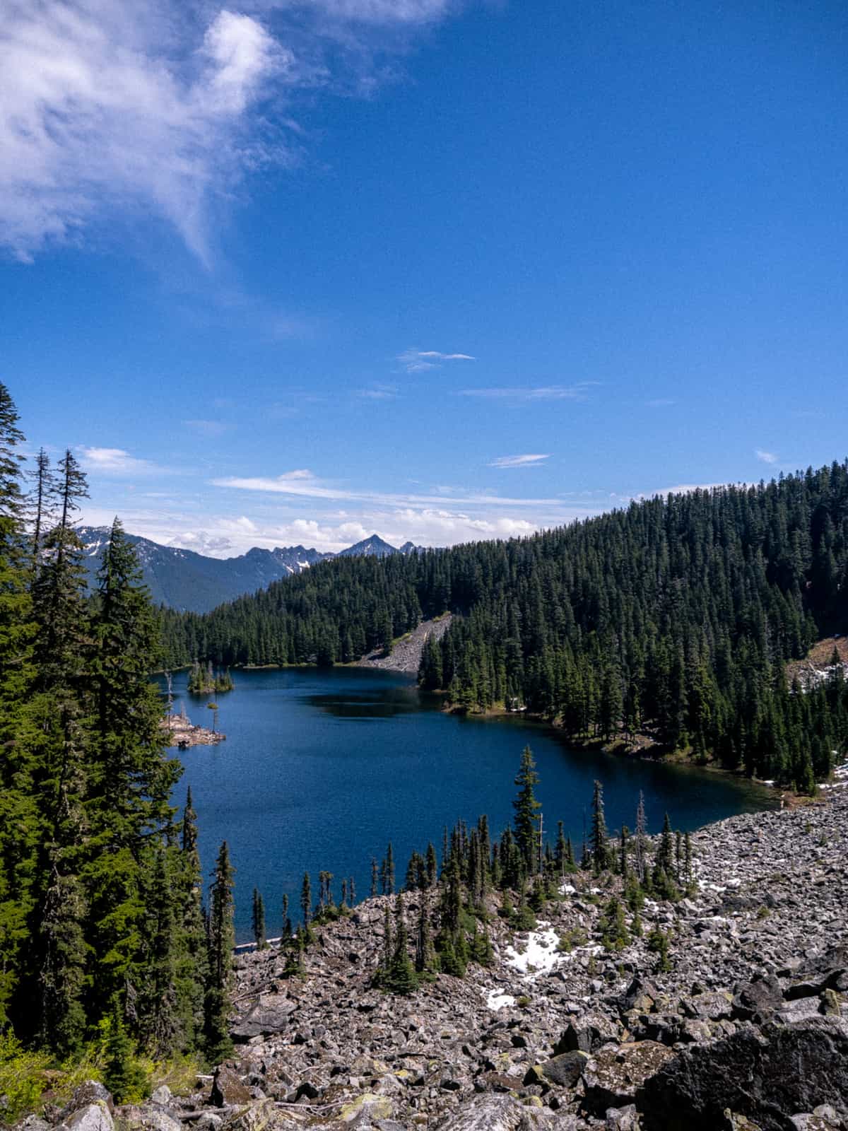 A wide angle view of Thompson Lake